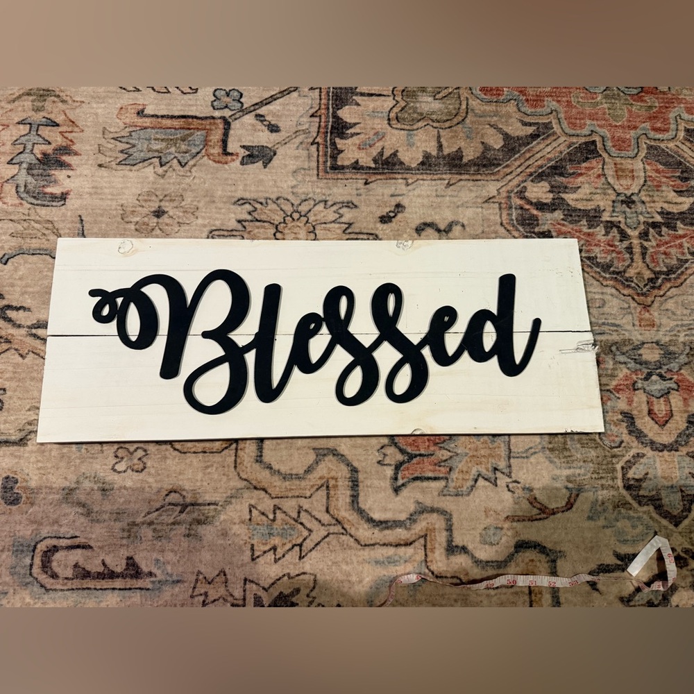 Black and White Blessed Art & Decals Wall Decor